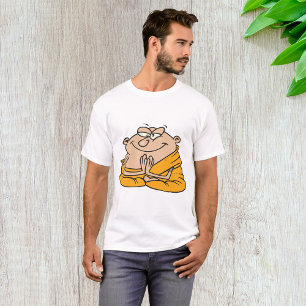Camiseta Monje Zen Divertido Hombre Meditando