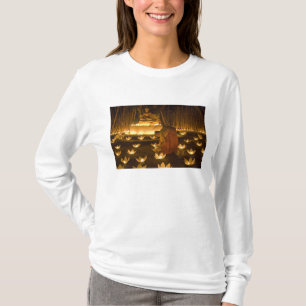 Camiseta Monjes encendiendo velas y linternas khom loy para