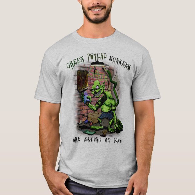 Camiseta Monkees psico verde (Anverso)