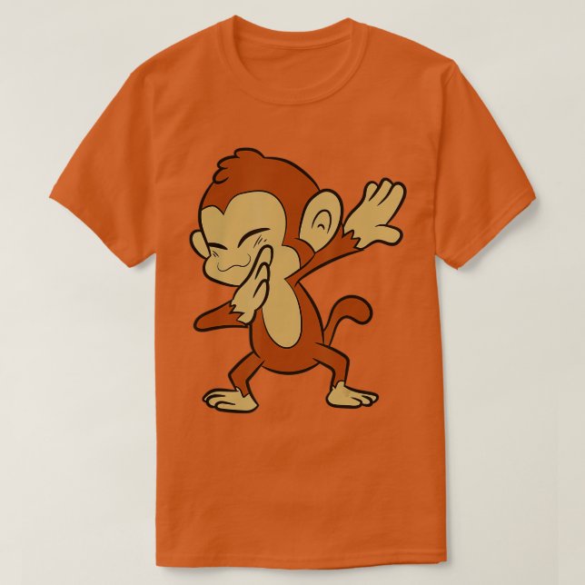 Camiseta Monkey Animal Ape Funny Dabbing Monkey  (Diseño del anverso)