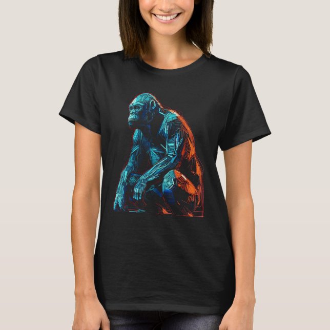Camiseta Monkey artwork - animal art zoo gorilla (Anverso)