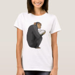 Camiseta Monkey as Nerd with Book<br><div class="desc">This design is the perfect gift for a birthday,  Christmas and other celebrations. It is suitable for women,  men and kids.</div>