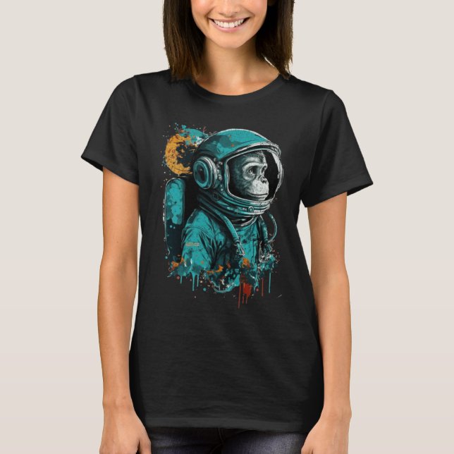 Camiseta Monkey Astronaut Outer Space Explorer Science Stud (Anverso)