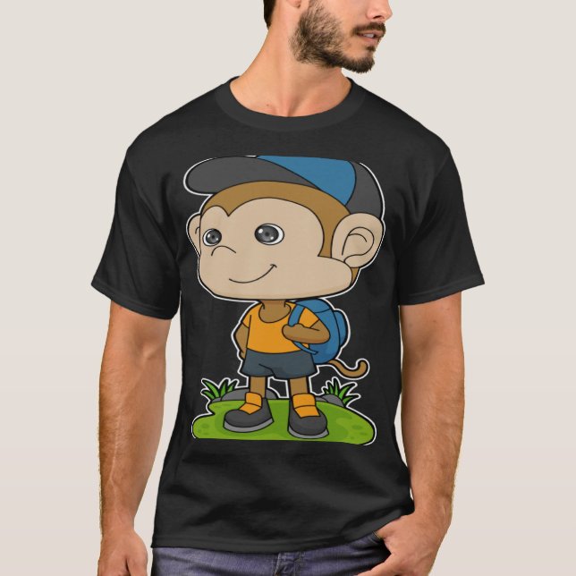 Camiseta Monkey Backpack Cap (Anverso)