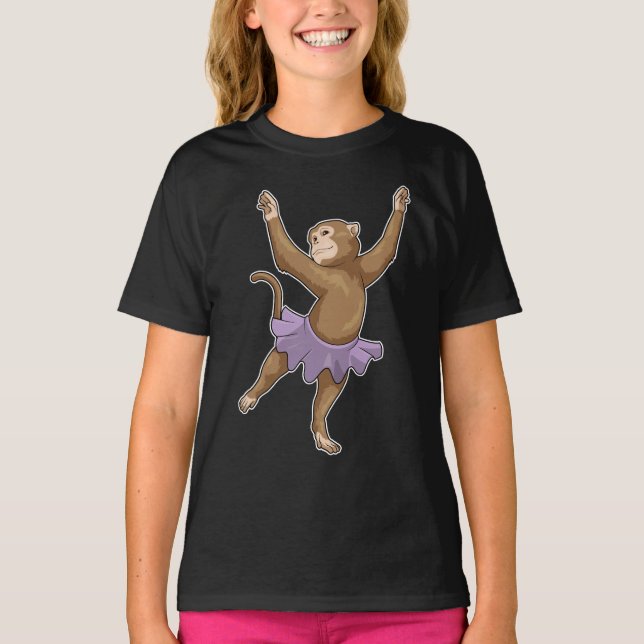 Camiseta Monkey Ballerina Ballet Dance (Anverso)