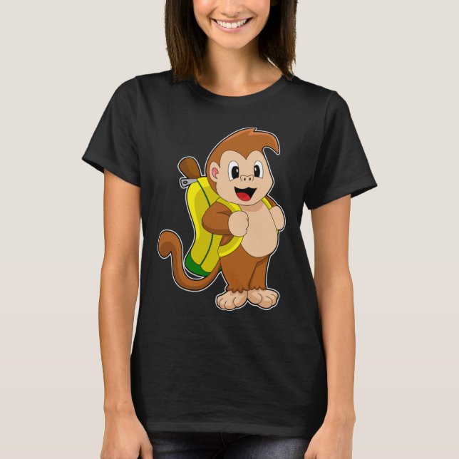Camiseta Monkey Banana Backpack (Anverso)