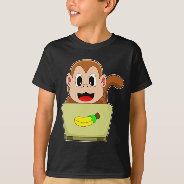 Camiseta Monkey Banana Laptop (Anverso)