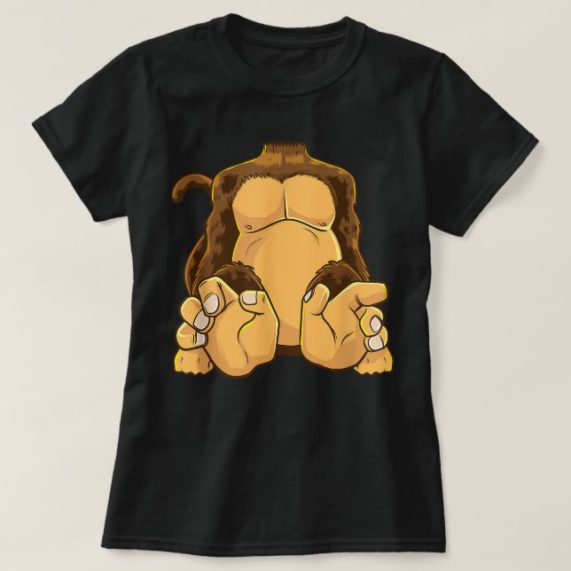 Camiseta Monkey Body Costume Chimpanzee Funny Ape (Diseño del anverso)