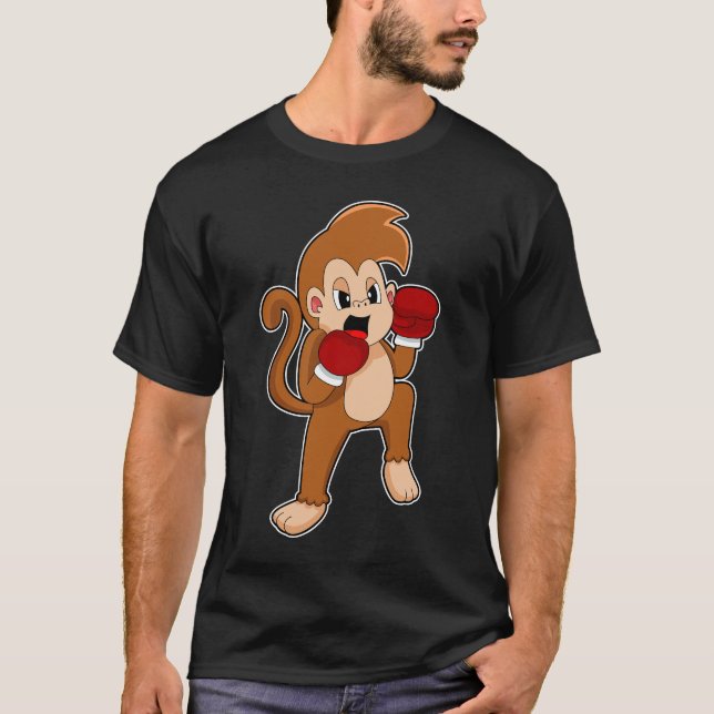 Camiseta Monkey Boxer Guantes de boxeo Boxeo (Anverso)