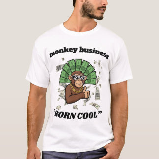 Camiseta Monkey Business – Born Cool Chimpanzee Street Art