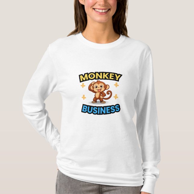 Camiseta Monkey Business Funny  (Anverso)