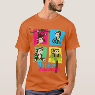 Camiseta Monkey Business Funny Design Para Amantes De Los A