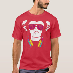 Camiseta Monkey Cooler Monkey DJ Headphones Going Out Fun P