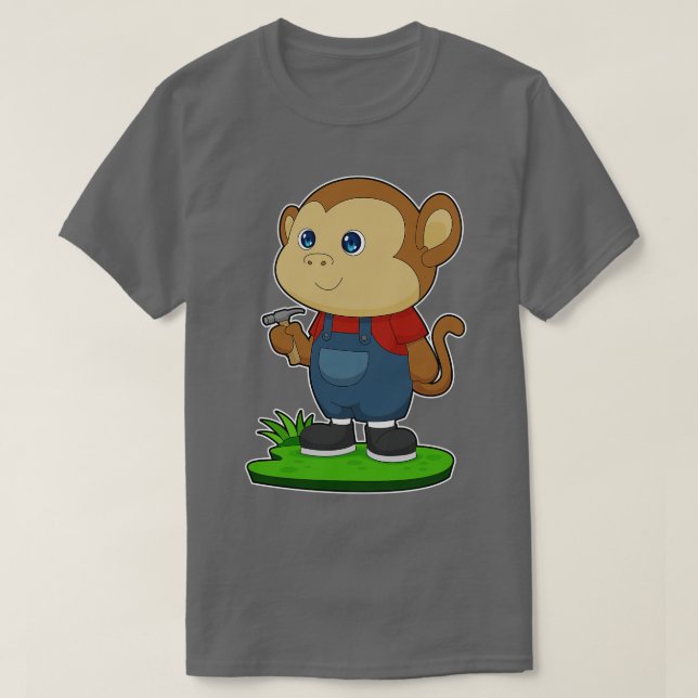 Camiseta Monkey Craftsman Hammer (Diseño del anverso)