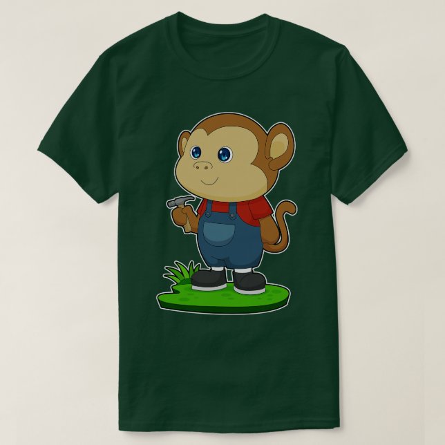 Camiseta Monkey Craftsman Hammer (Diseño del anverso)