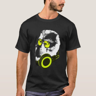 Camiseta Monkey Dj With Headphones And Sunglasses Party