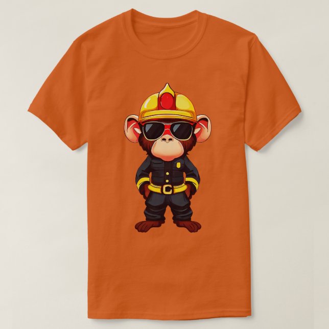 Camiseta Monkey Fireman (Diseño del anverso)