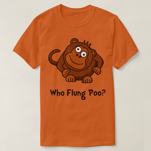 Camiseta Monkey Flung Poo Funny (Diseño del anverso)