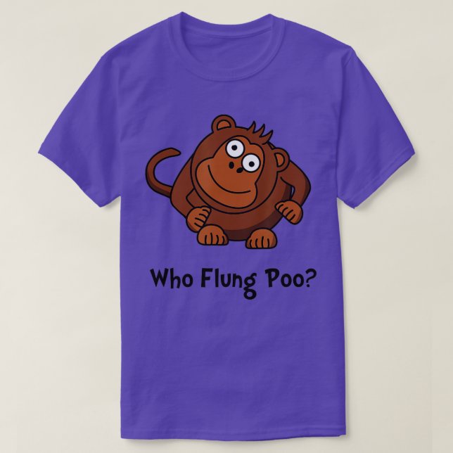 Camiseta Monkey Flung Poo Funny  (Diseño del anverso)