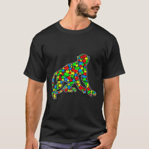 Camiseta Monkey Funny Puzzle Animals Autism Awareness