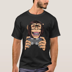 Camiseta Monkey Gamer Novedad divertida juego Nerdy