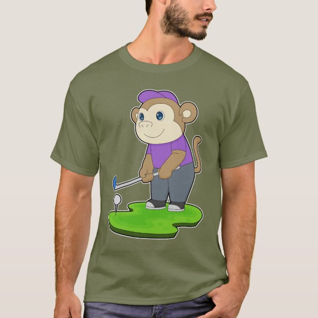 Camiseta Monkey Golf Golf clubs (Anverso)