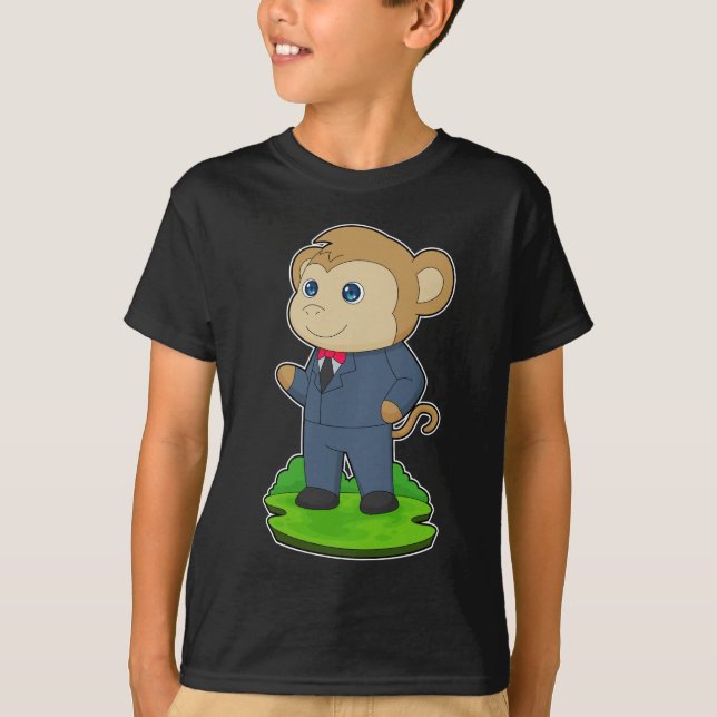 Camiseta Monkey Groom Suit Boda (Anverso)