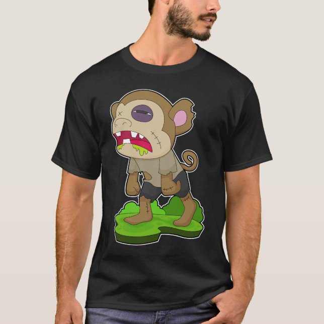 Camiseta Monkey Halloween Zombie (Anverso)