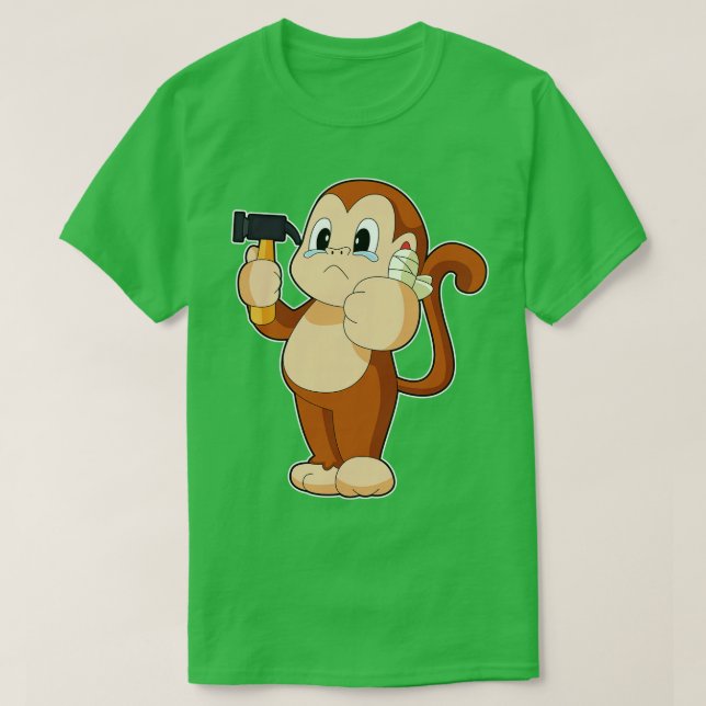 Camiseta Monkey Handyman Hammer (Diseño del anverso)