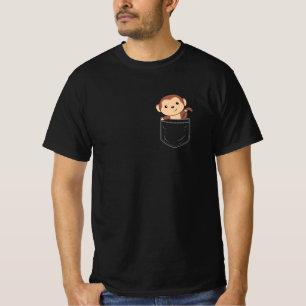 Camiseta Monkey In Bag Sweet Monkeys In Breast Pocket
