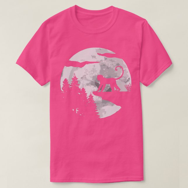 Camiseta Monkey Jungle Monkey Full Moon At NightChimpanzee1 (Diseño del anverso)