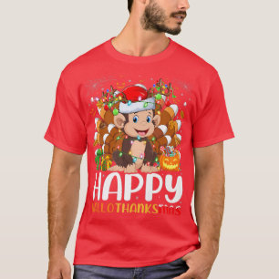 Camiseta Monkey Lover Navidades de Halloween Feliz Hallogra