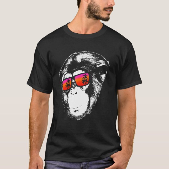 Camiseta Monkey Monkey Vacation Sunglasses  Idea Music Monk (Anverso)