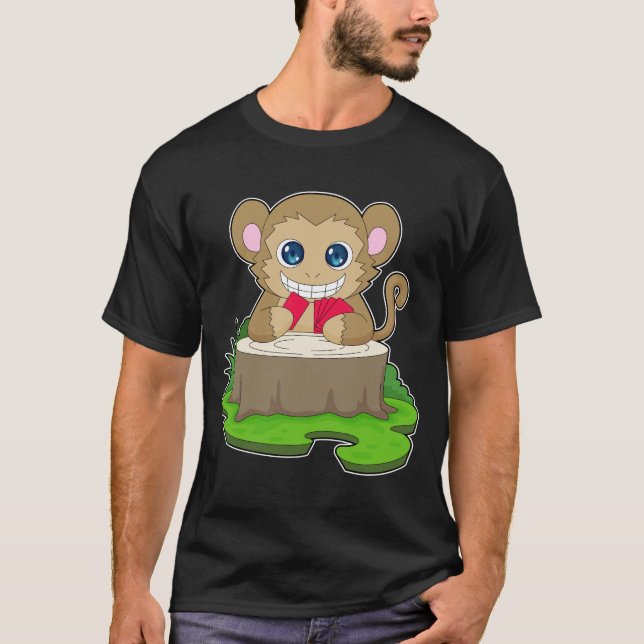 Camiseta Monkey Poker Poker cards Card game (Anverso)