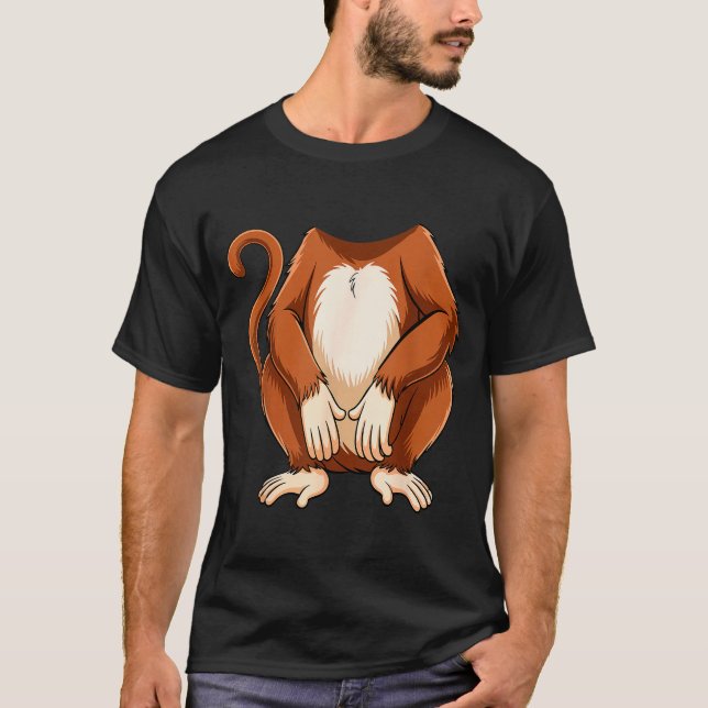 Camiseta Monkey Shirt Adult Kids Men Women Brown Monkey Cos (Anverso)