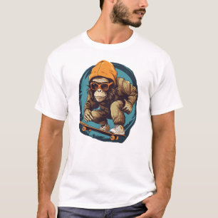 Camiseta Monkey Skateboard