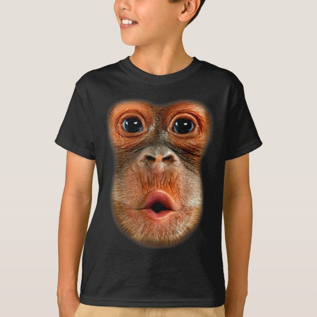 Camiseta Monkey Stomach Funny Meme Cool Viral Video  (Anverso)