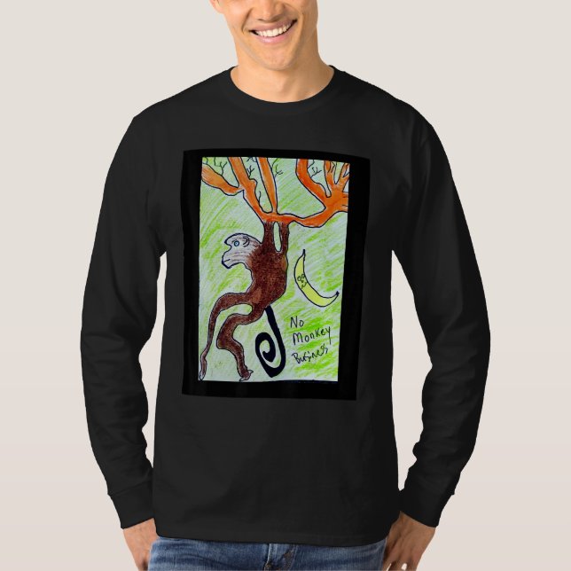 Camiseta Monkey swinging branches cool design (Anverso)