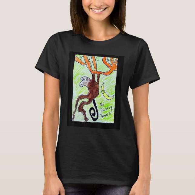 Camiseta Monkey swinging branches cool design (Anverso)