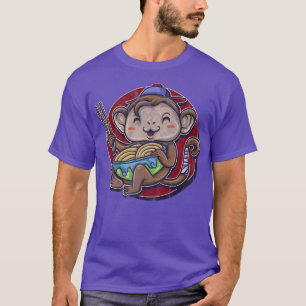 Camiseta Monkey Tshirt Kids Ramen Noodle Orangutan Zoo Circ