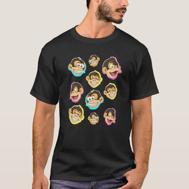Camiseta Monkey  Zoo Animal Chimpanzee  Monkey (Anverso)