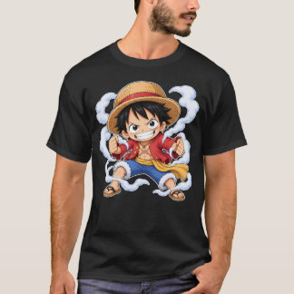 Camiseta Mono adorable Chibi Monkey D. Luffy One Piece Anim