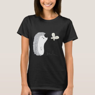 Camiseta Mono adorable erizo y mariposa arte y regalo