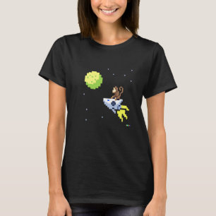 Camiseta Mono Al Estilo Espacial Niños Mens Pixel Retro Vin