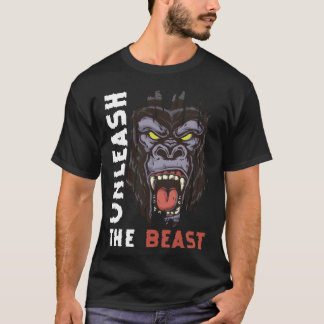 Camiseta Mono Animal Espalda Plateada Naturaleza divertido