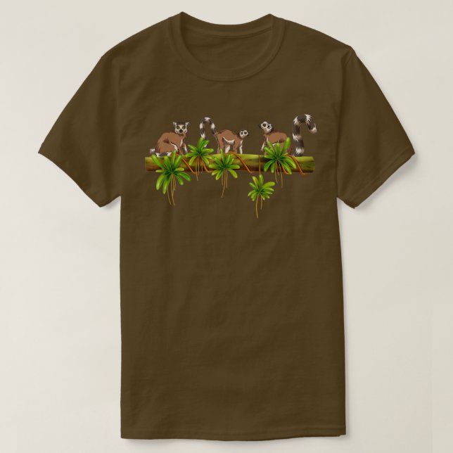 Camiseta Mono animal Sifakas Lemur Lover VariMadagascar (Diseño del anverso)