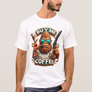Camiseta Mono Armado Con Cafeína Comprarme Un Café