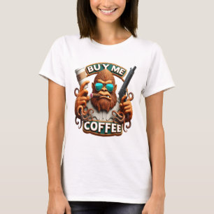 Camiseta Mono Armado Con Cafeína Comprarme Un Café