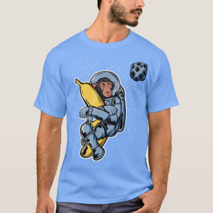 Camiseta Mono astronauta abrazando un ápice bananero y dive