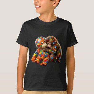 Camiseta Mono astronauta conciencia del autismo espacio aut